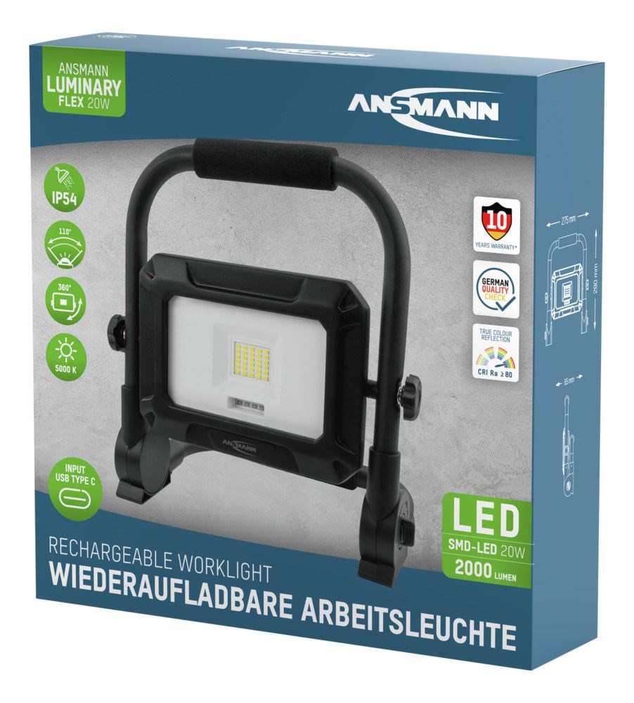 Ansmann FL20W-R Black LED 20 W Ansmann FL20W-R Black LED 20 W