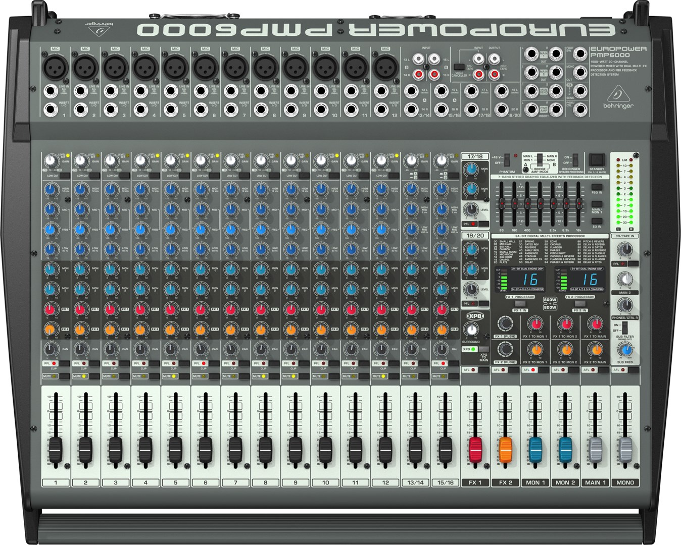 Behringer PMP6000 audio mixer 20 channels 10 - 200000 Hz Black Behringer PMP6000 audio mixer 20 channels 10 - 200000 Hz Black