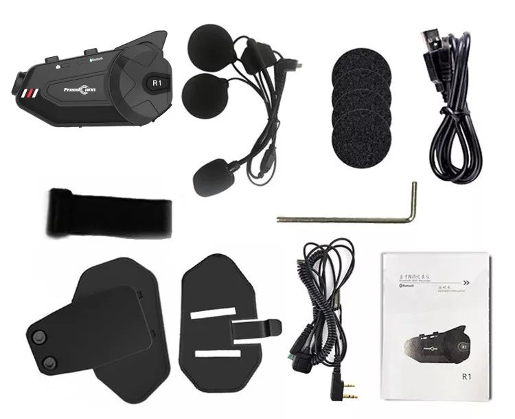 FREEDCONN R1 PLUS E motorcycle intercom Black FREEDCONN R1 PLUS E motorcycle intercom Black
