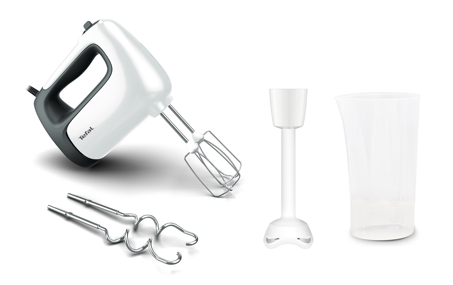 Tefal Prep'Mix+ HT4611 Hand mixer 500 W White Tefal Prep'Mix+ HT4611 Hand mixer 500 W White