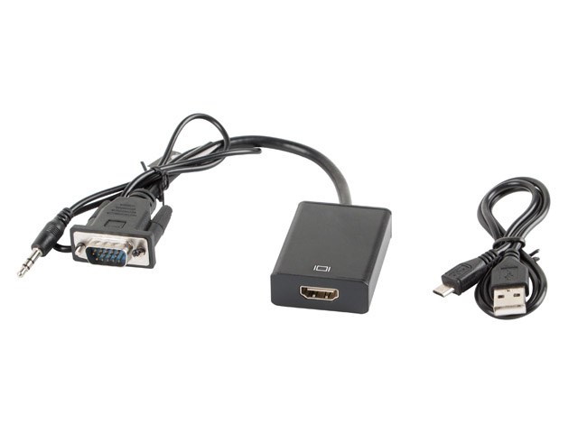 Lanberg AD-0021-BK video cable adapter 0.2 m HDMI Type A (Standard) VGA (D-Sub) Black Lanberg AD-0021-BK video cable adapter 0.2 m HDMI Type A (Standard) VGA (D-Sub) Black