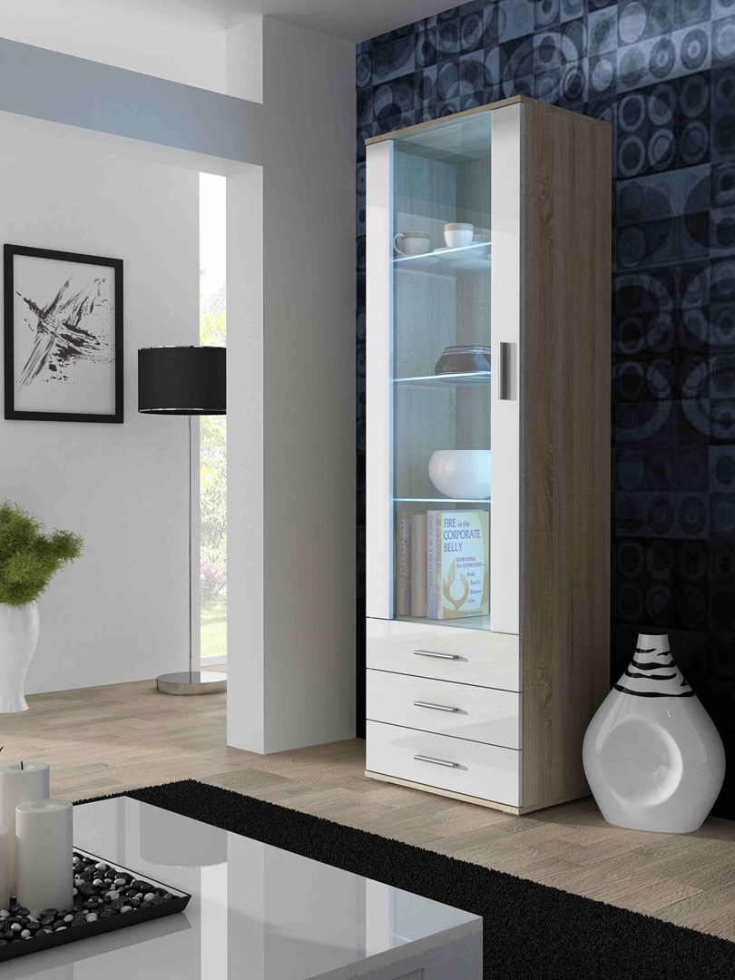 SOHO 1 set (RTV180 cabinet + S1 cabinet + shelves) Sonoma Oak / White gloss SOHO 1 set (RTV180 cabinet + S1 cabinet + shelves) Sonoma Oak / White gloss