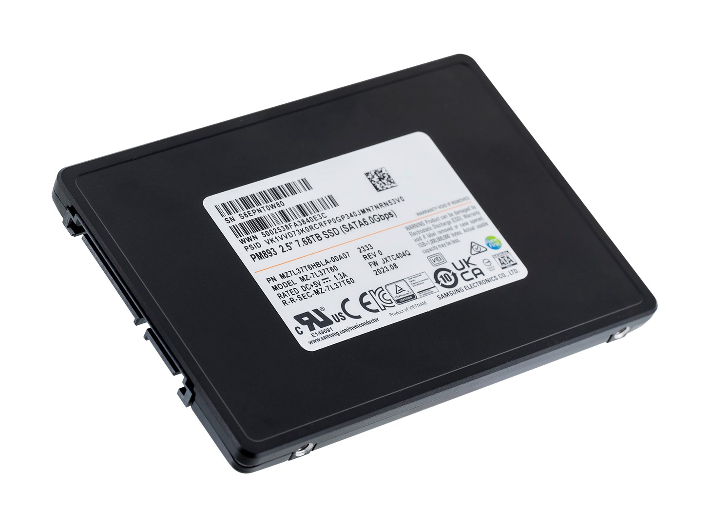 SSD Samsung PM893 7.68TB SATA 2.5" MZ7L37T6HBLA-00A07 (DWPD 1) SSD Samsung PM893 7.68TB SATA 2.5" MZ7L37T6HBLA-00A07 (DWPD 1)