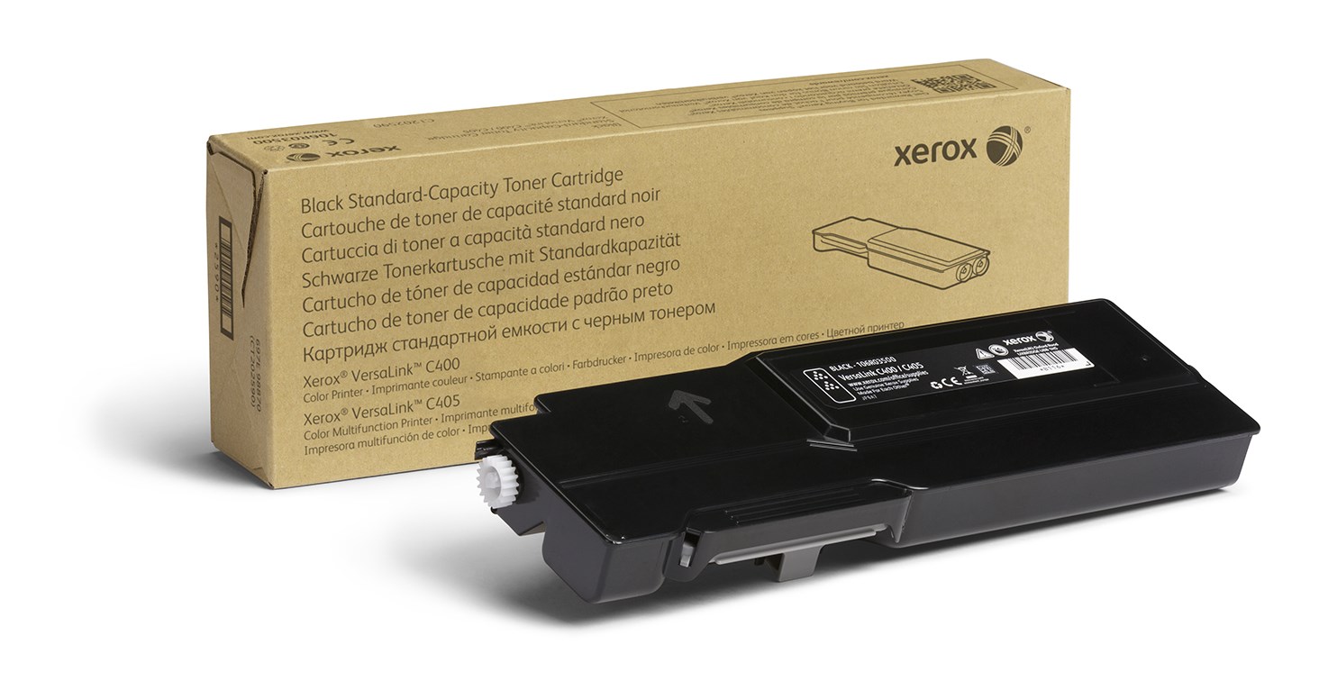 Xerox Genuine ® VersaLink® C400 Color Printer/C405 Color Multifunction Printer Black Standard capacity Toner Cartridge (2500 Pages) - 106R03500 Xerox Genuine ® VersaLink® C400 Color Printer/C405 Color Multifunction Printer Black Standard capacity Toner Cartridge (2500 Pages) - 106R03500