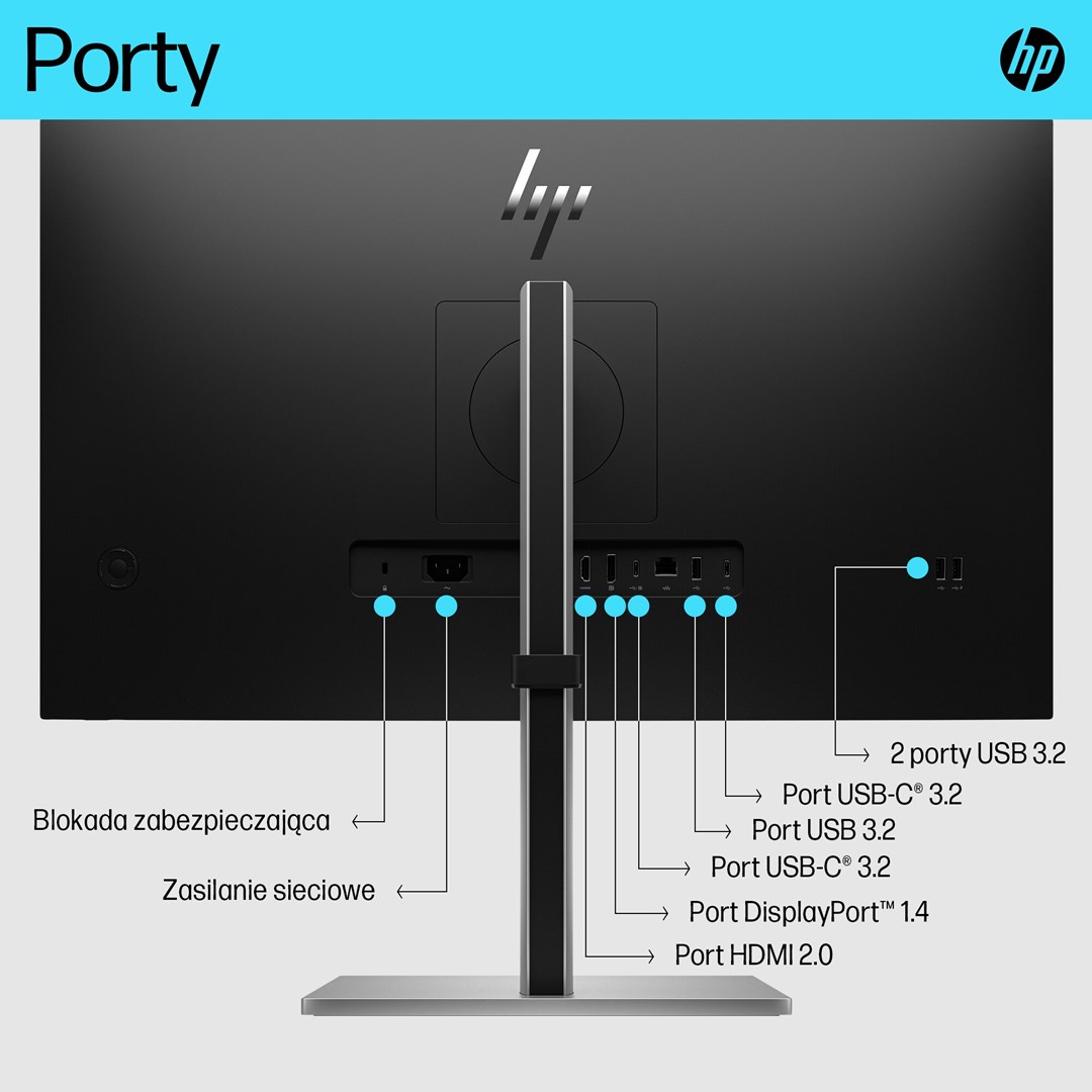 HP E-Series E27k G5 4K USB-C Monitor HP E-Series E27k G5 4K USB-C Monitor