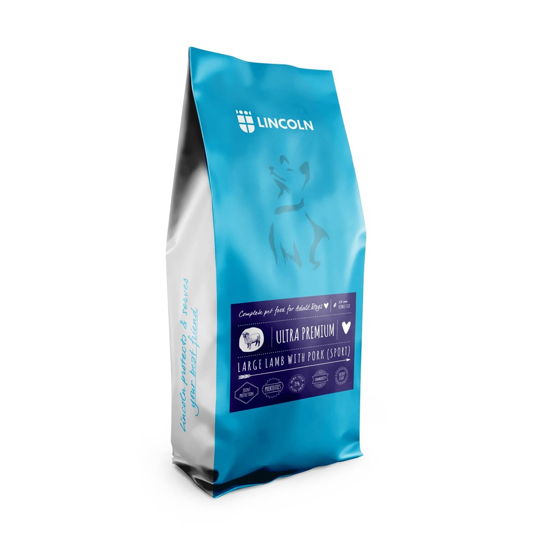 LINCOLN Ultra premium Large Lamb with pork - dry dog food - 12kg LINCOLN Ultra premium Large Lamb with pork - dry dog food - 12kg