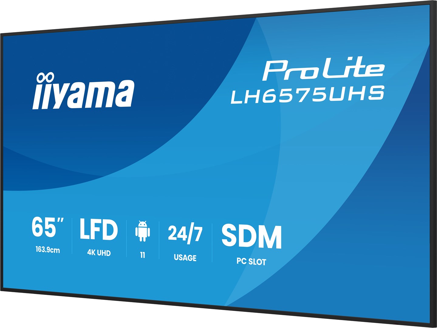 iiyama 65" 4K UHD Professional Digital Signage 24/7 display featuring Android OS, FailOver and Intel® SDM slot iiyama 65" 4K UHD Professional Digital Signage 24/7 display featuring Android OS, FailOver and Intel® SDM slot