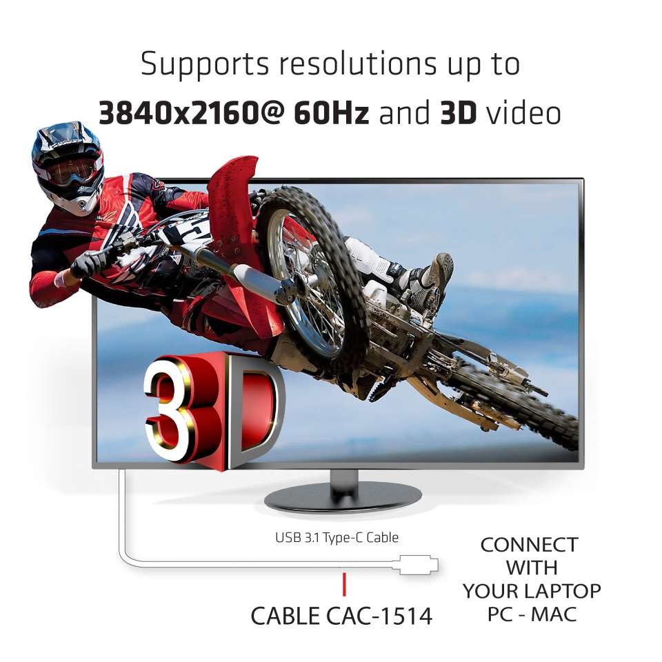 CLUB3D USB C to HDMI™ 2.0 UHD Cable Active 1.8 M./5.9 Ft. CLUB3D USB C to HDMI™ 2.0 UHD Cable Active 1.8 M./5.9 Ft.