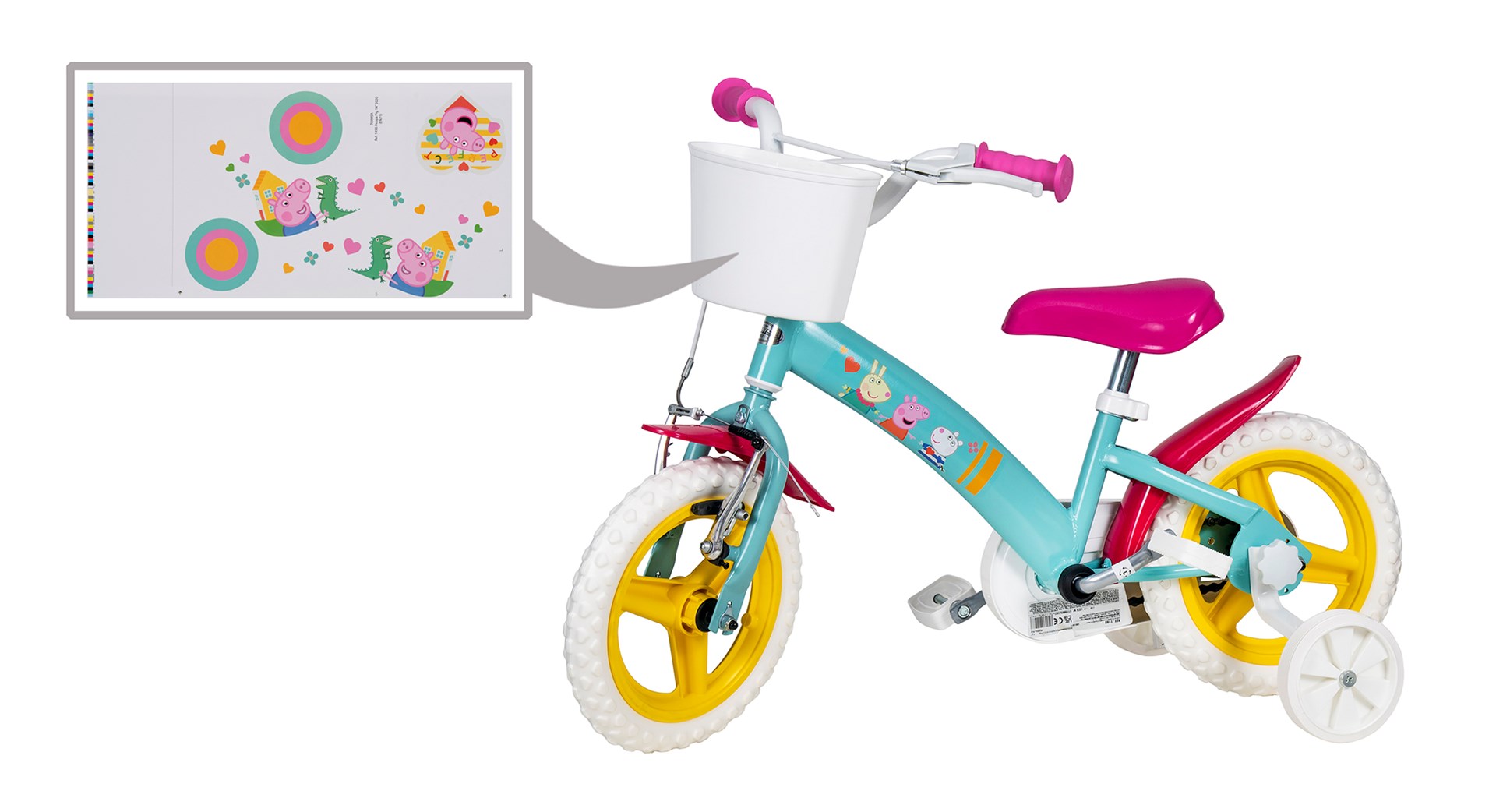 Children's bicycle TOIMSA TOI1198 12" Peppa Pig Children's bicycle TOIMSA TOI1198 12" Peppa Pig