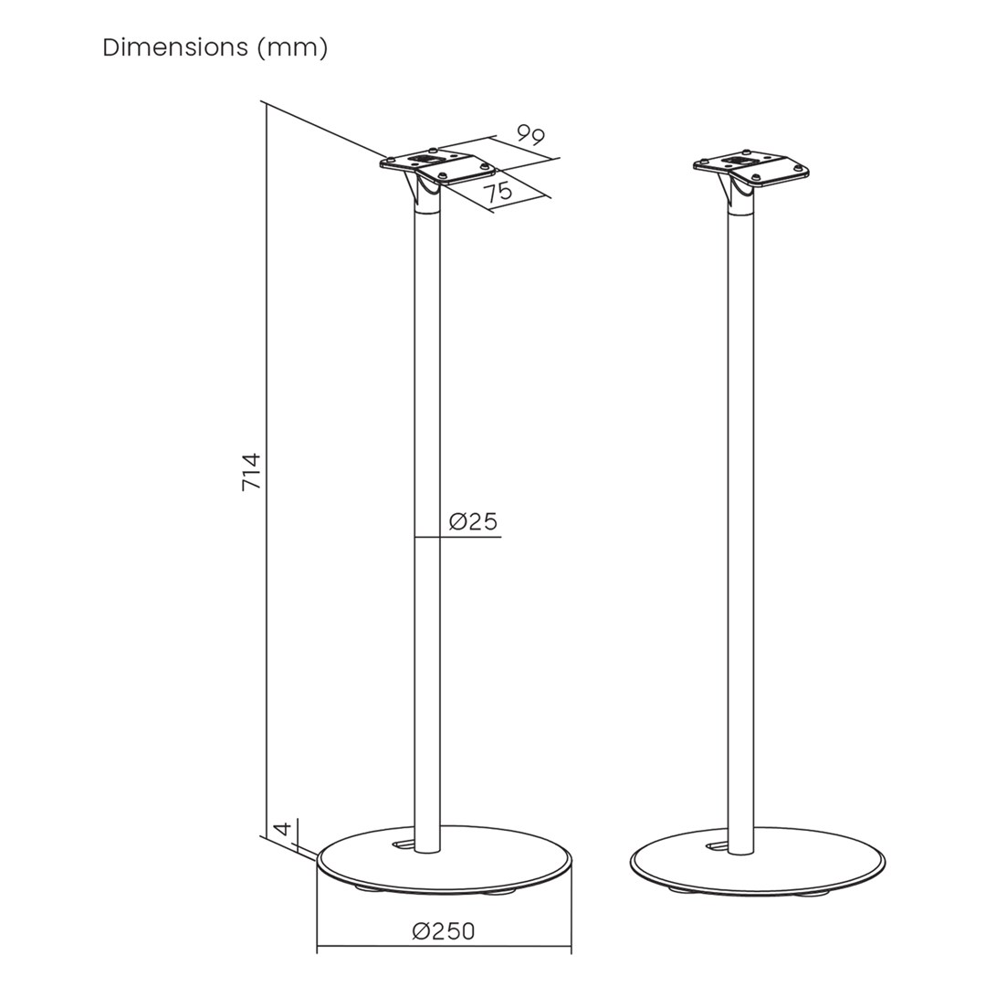 Floor stands for Sonos® ERA 300, Maclean, MC-995 Floor stands for Sonos® ERA 300, Maclean, MC-995