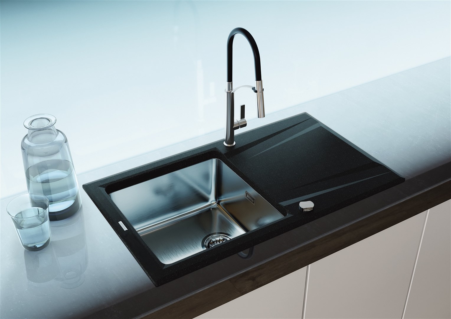 Kitchen faucet with pull-out spout Kitchen faucet with pull-out spout