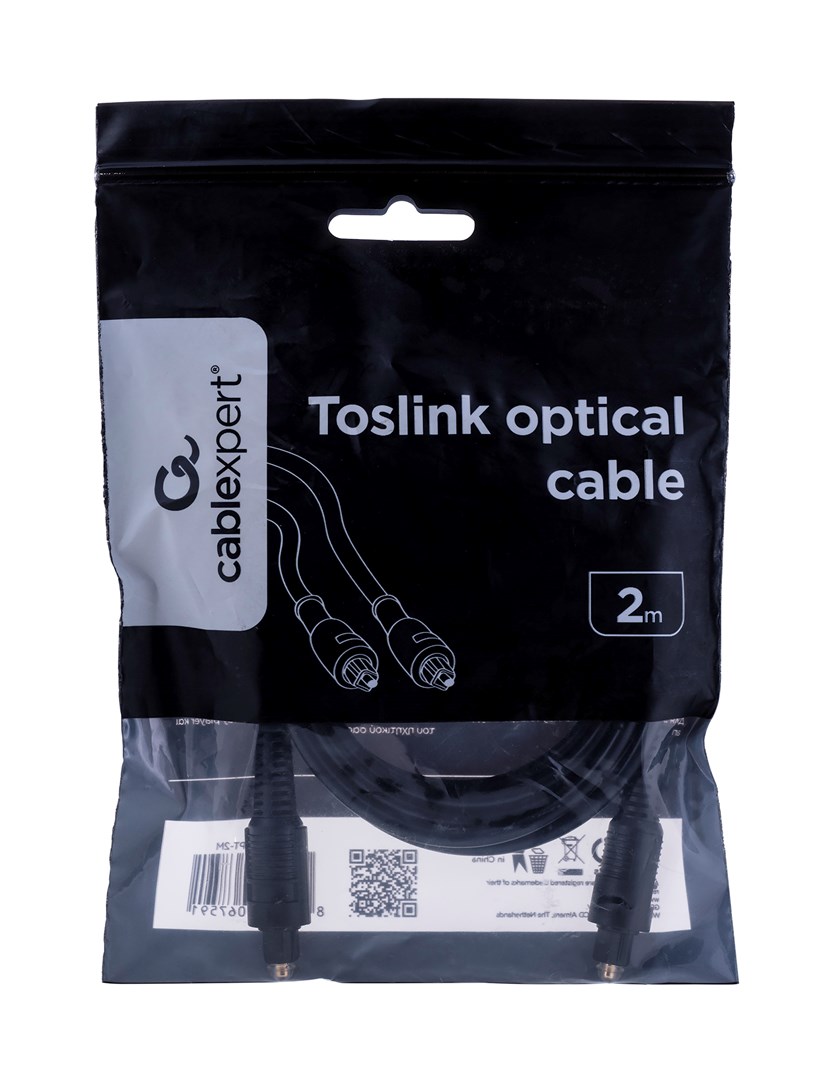 Gembird Toslink, 2m audio cable Black Gembird Toslink, 2m audio cable Black
