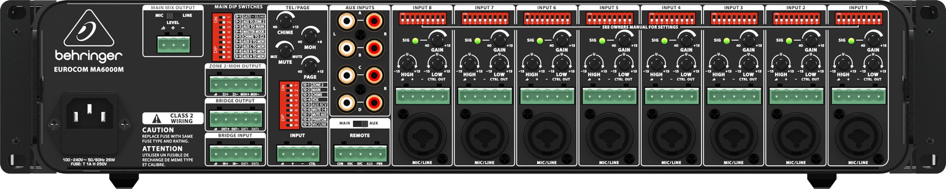 Behringer MA6000M audio amplifier Performance/stage Black Behringer MA6000M audio amplifier Performance/stage Black