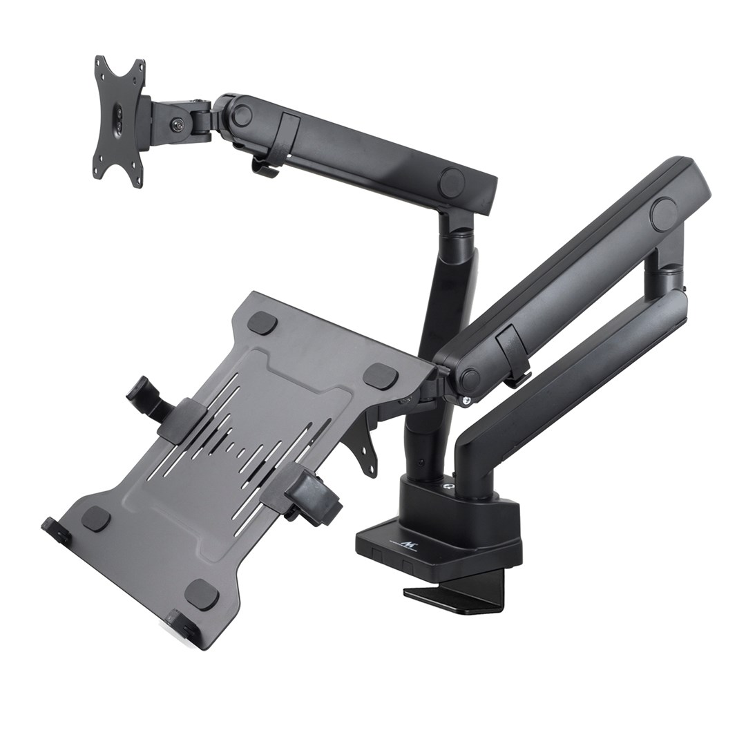 Maclean MC-813 Dual Desk Mount for a Monitor and a Laptop 17 "-32" 2x8kg VESA 75x75, 100x100 Maclean MC-813 Dual Desk Mount for a Monitor and a Laptop 17 "-32" 2x8kg VESA 75x75, 100x100