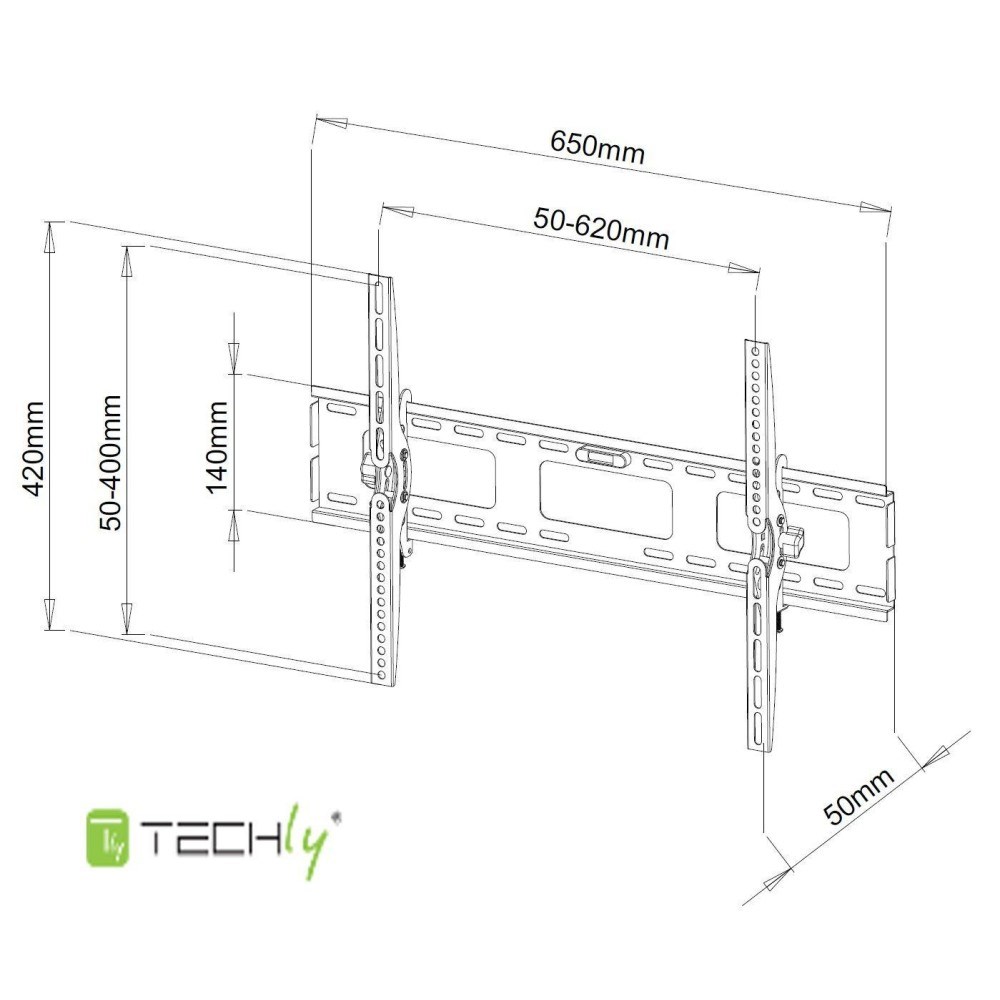 Techly 40-65" Wall Bracket for LED LCD TV Tilt" ICA-PLB 131L Techly 40-65" Wall Bracket for LED LCD TV Tilt" ICA-PLB 131L