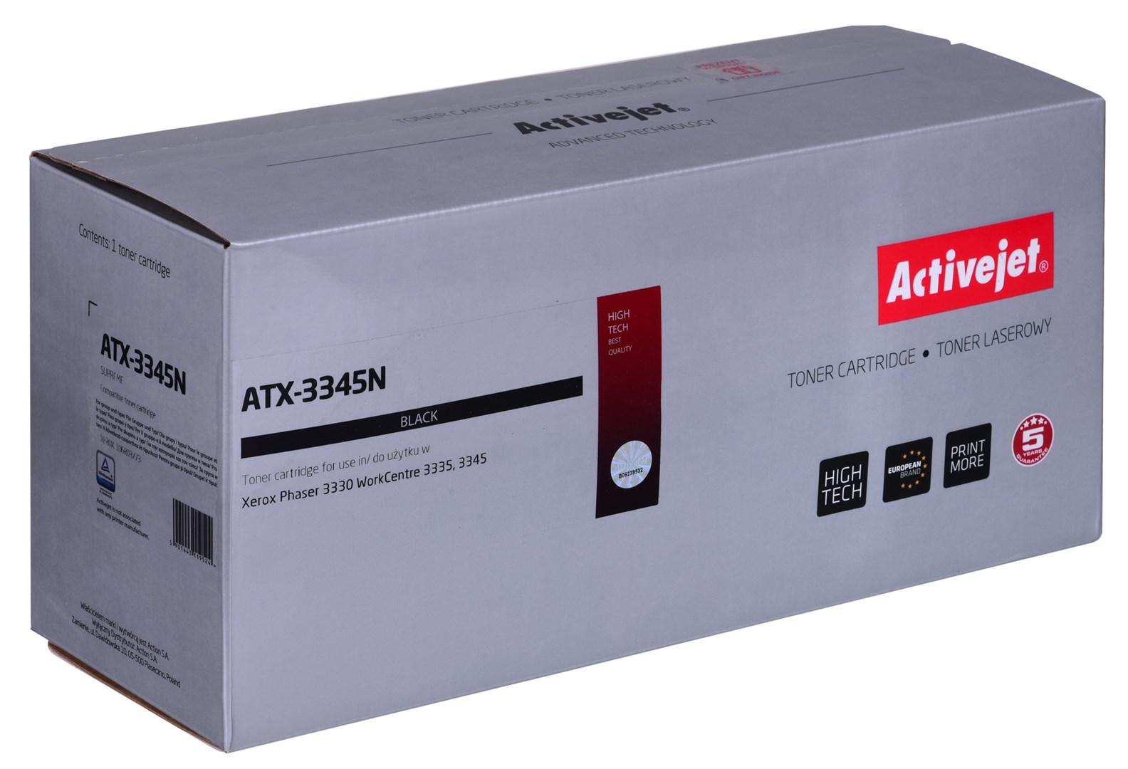 Activejet ATX-3345N Toner (replacement for Xerox 106R03773; Supreme; 3000 pages; black) Activejet ATX-3345N Toner (replacement for Xerox 106R03773; Supreme; 3000 pages; black)