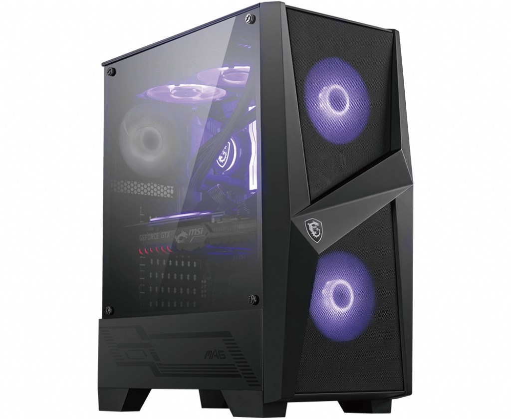 MSI MAG FORGE 100M Mid Tower Gaming Computer Case 'Black, 2x 120mm ARGB PWM Fan, 1x 120mm Fan, 1-6 ARGB Hub, Mystic Light Sync, Tempered Glass Panel, ATX, mATX, mini-ITX' MSI MAG FORGE 100M Mid Tower Gaming Computer Case 'Black, 2x 120mm ARGB PWM Fan, 1x 120mm Fan, 1-6 ARGB Hub, Mystic Light Sync, Tempered Glass Panel, ATX, mATX, mini-ITX'