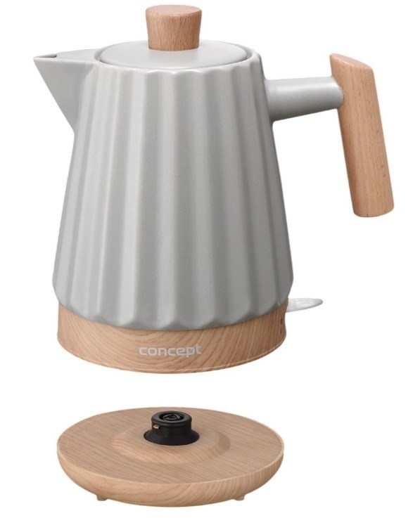 Concept RK0091 Ceramic electric kettle 1.5 l Light grey Concept RK0091 Ceramic electric kettle 1.5 l Light grey
