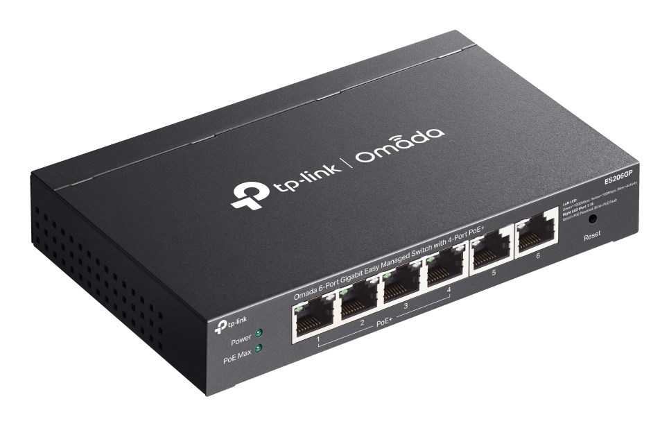 TP-Link Omada ES206GP network switch Managed Gigabit Ethernet (10/100/1000) Power over Ethernet (PoE) Black TP-Link Omada ES206GP network switch Managed Gigabit Ethernet (10/100/1000) Power over Ethernet (PoE) Black