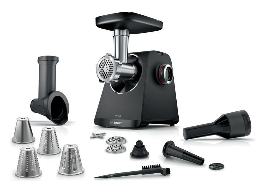 Bosch Serie 4 MFWS440B mincer 1900 W Black, Silver Bosch Serie 4 MFWS440B mincer 1900 W Black, Silver