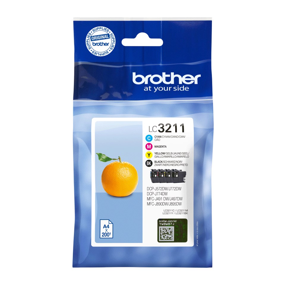 Brother LC3211VALDR ink cartridge 4 pc(s) Original Black, Cyan, Magenta, Yellow Brother LC3211VALDR ink cartridge 4 pc(s) Original Black, Cyan, Magenta, Yellow