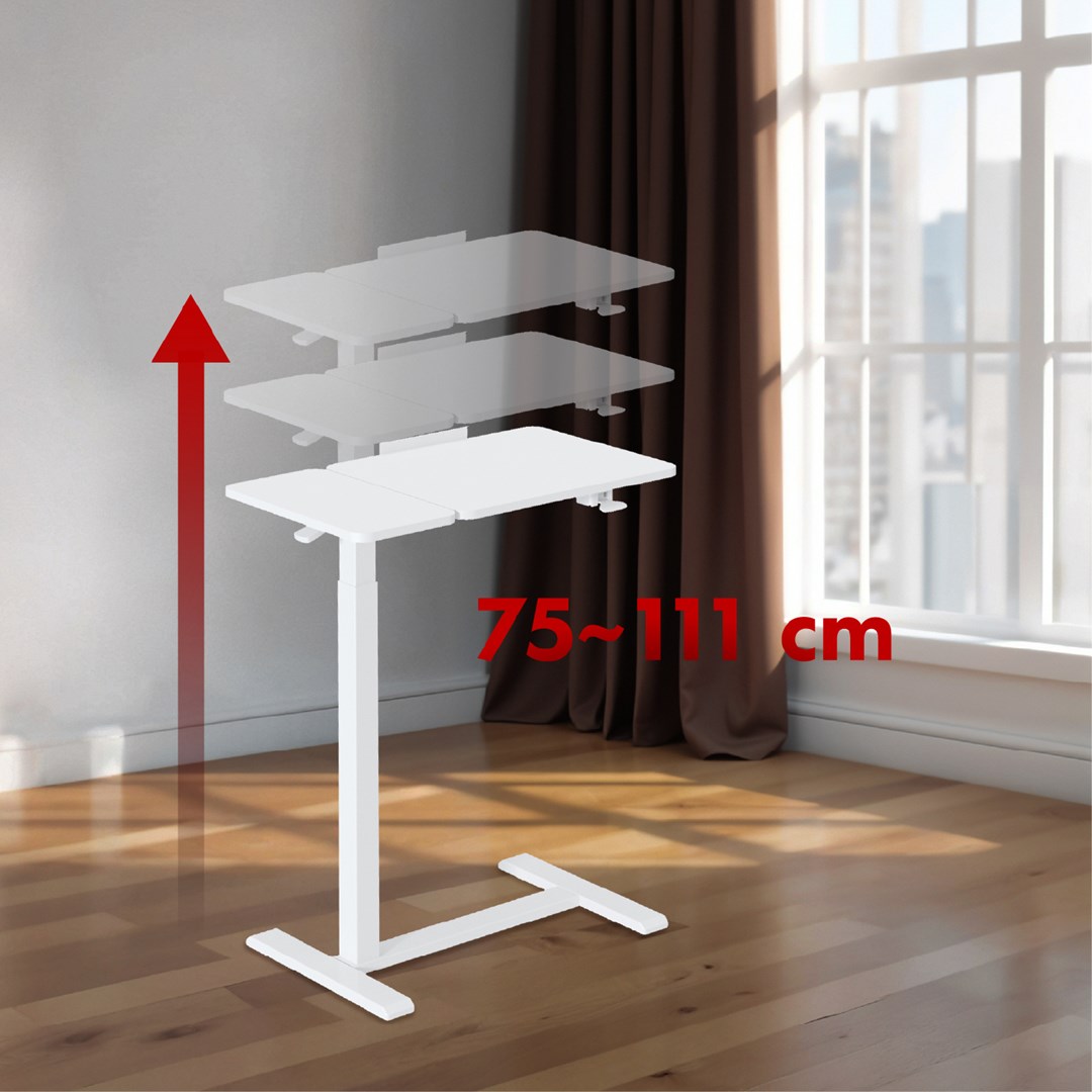 Maclean mobile desk/laptop stand, white, height adjustment 76-109cm, max. 30kg , MC-120 W Maclean mobile desk/laptop stand, white, height adjustment 76-109cm, max. 30kg , MC-120 W