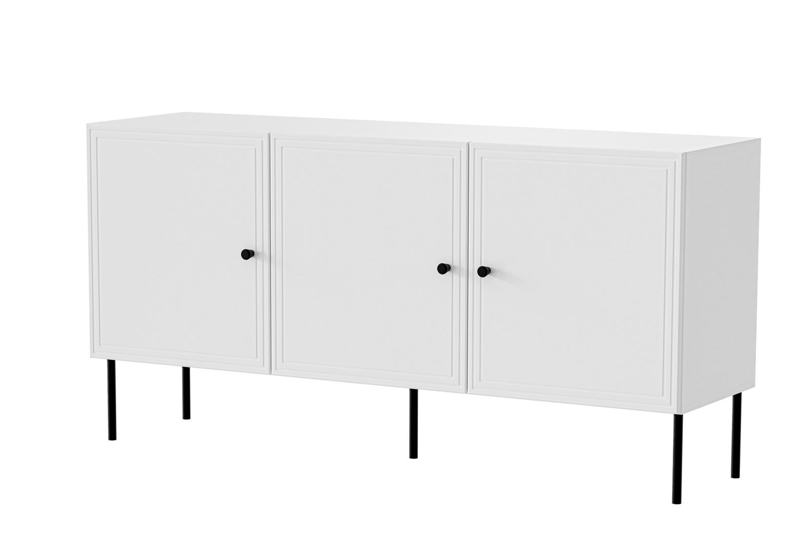 3D chest of drawers PALAZZO BIS 151x40x75 white matt 3D chest of drawers PALAZZO BIS 151x40x75 white matt