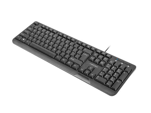 NATEC KEYBOARD TROUT SLIM USB, US LAYOUT, BLACK NATEC KEYBOARD TROUT SLIM USB, US LAYOUT, BLACK