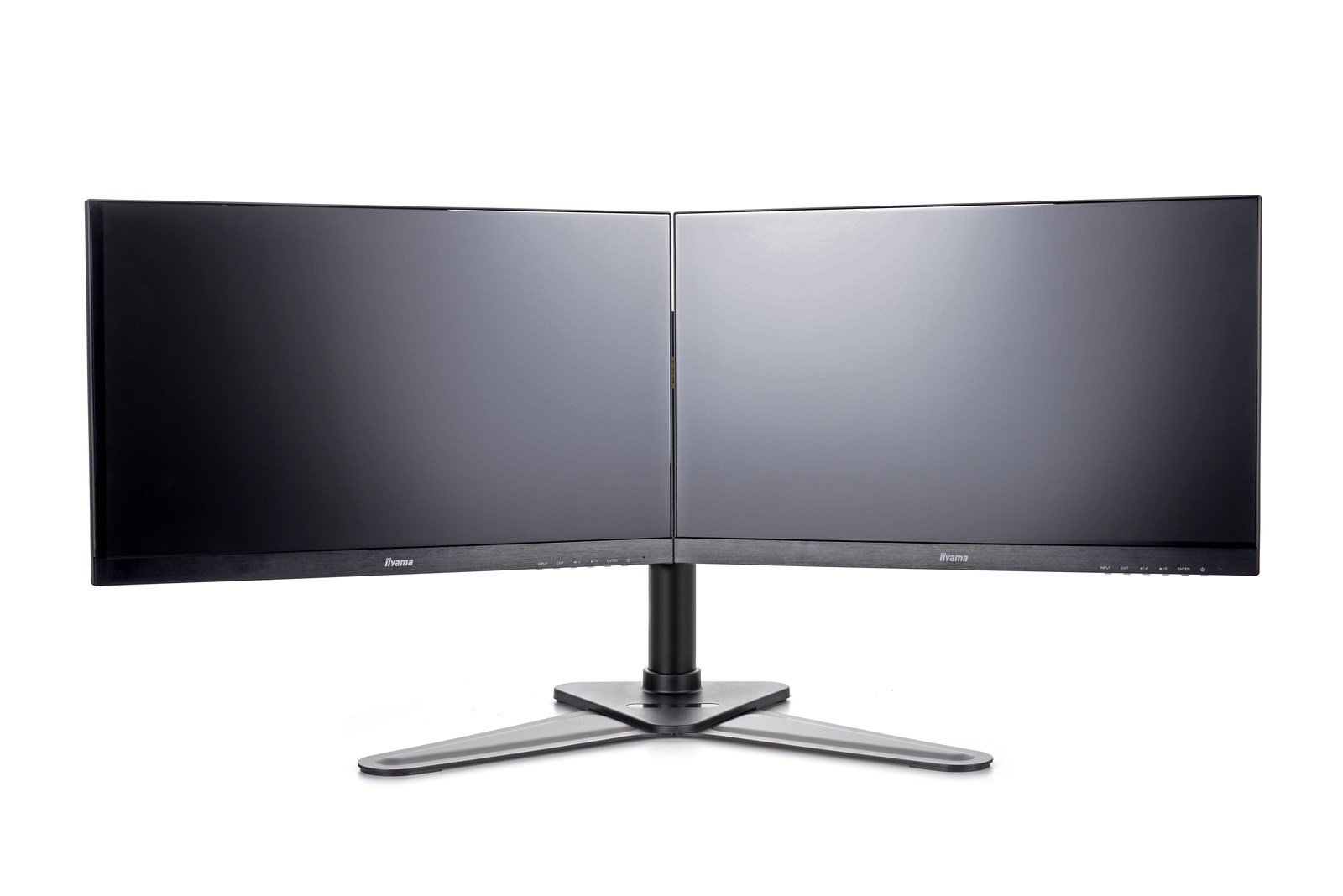 iiyama The DS1002D-B1 is a desk mount stand for two flat screens up to 30” iiyama The DS1002D-B1 is a desk mount stand for two flat screens up to 30”