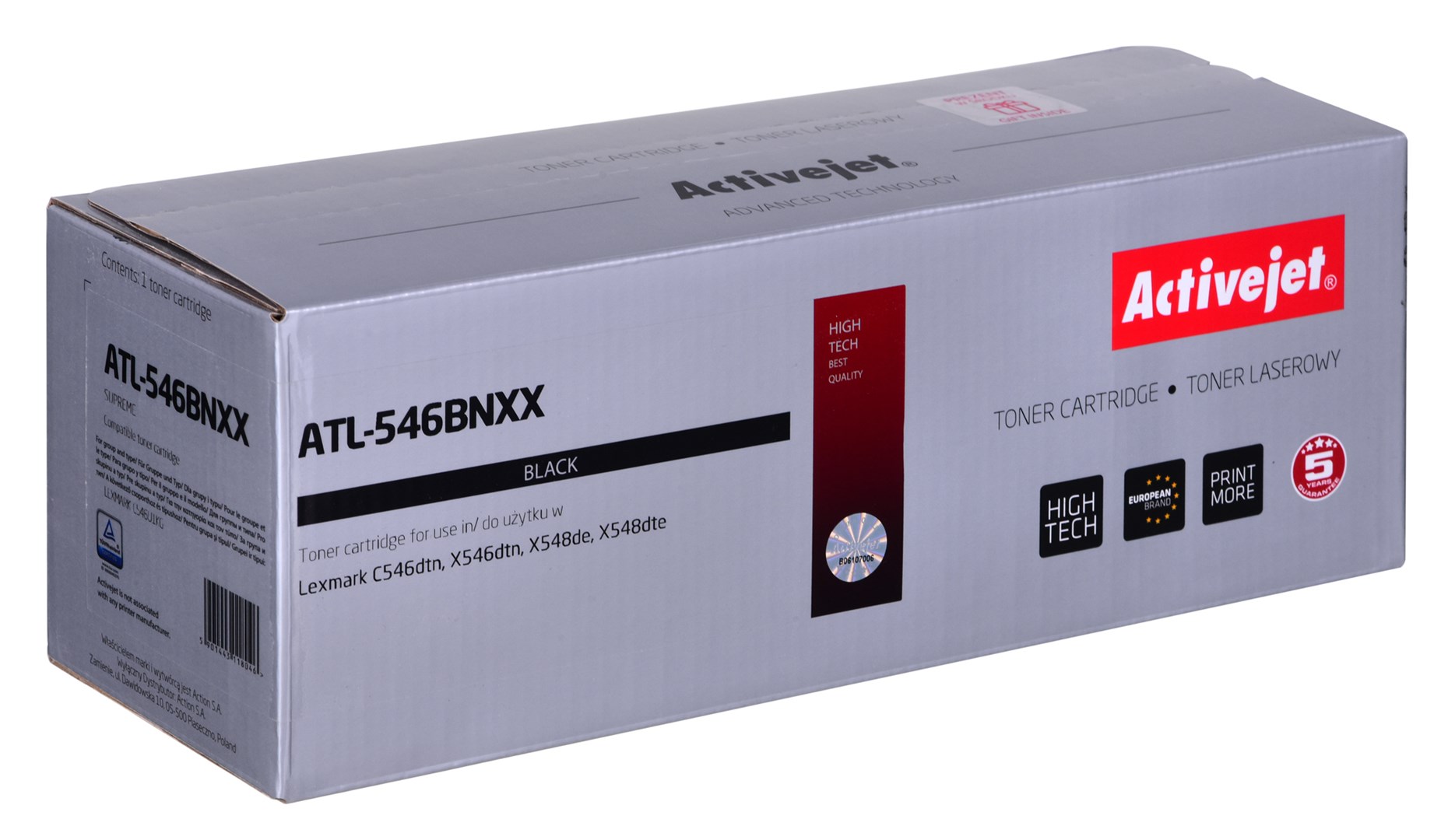 Activejet ATL-546BNXX Toner (replacement for LEXMARK C546U1KG; Supreme; 8000 pages; black) Activejet ATL-546BNXX Toner (replacement for LEXMARK C546U1KG; Supreme; 8000 pages; black)