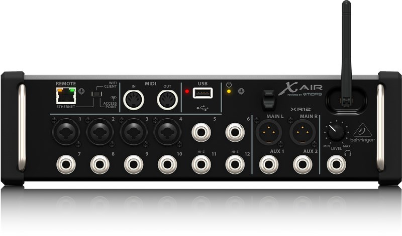 Behringer XR12 audio mixer 12 channels Black Behringer XR12 audio mixer 12 channels Black