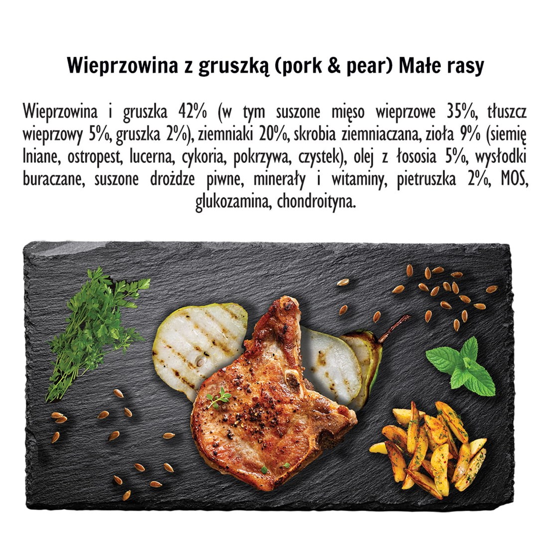 PAKA ZWIERZAKA Pork with pear S - dry dog food - 1,5kg PAKA ZWIERZAKA Pork with pear S - dry dog food - 1,5kg