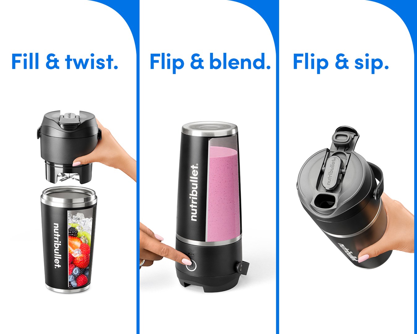 NutriBullet Flip 0.59 L Portable blender 11 W Black NutriBullet Flip 0.59 L Portable blender 11 W Black