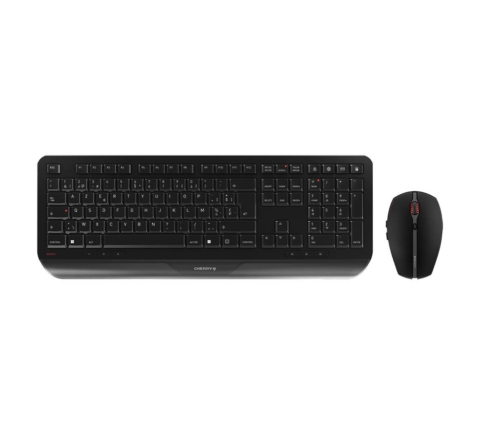 CHERRY Gentix Desktop keyboard Mouse included Office RF Wireless Swiss Black CHERRY Gentix Desktop keyboard Mouse included Office RF Wireless Swiss Black