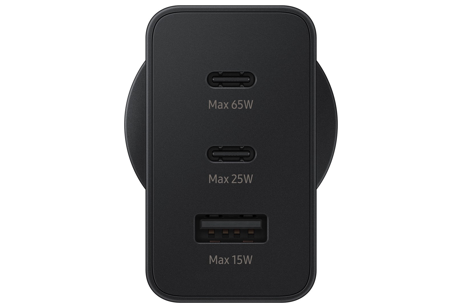 Power charger SAMSUNG Trio EP-T6530 65W PD 1x USB-A, 2x USB-C (EP-T6530NBEGEU) Black Power charger SAMSUNG Trio EP-T6530 65W PD 1x USB-A, 2x USB-C (EP-T6530NBEGEU) Black