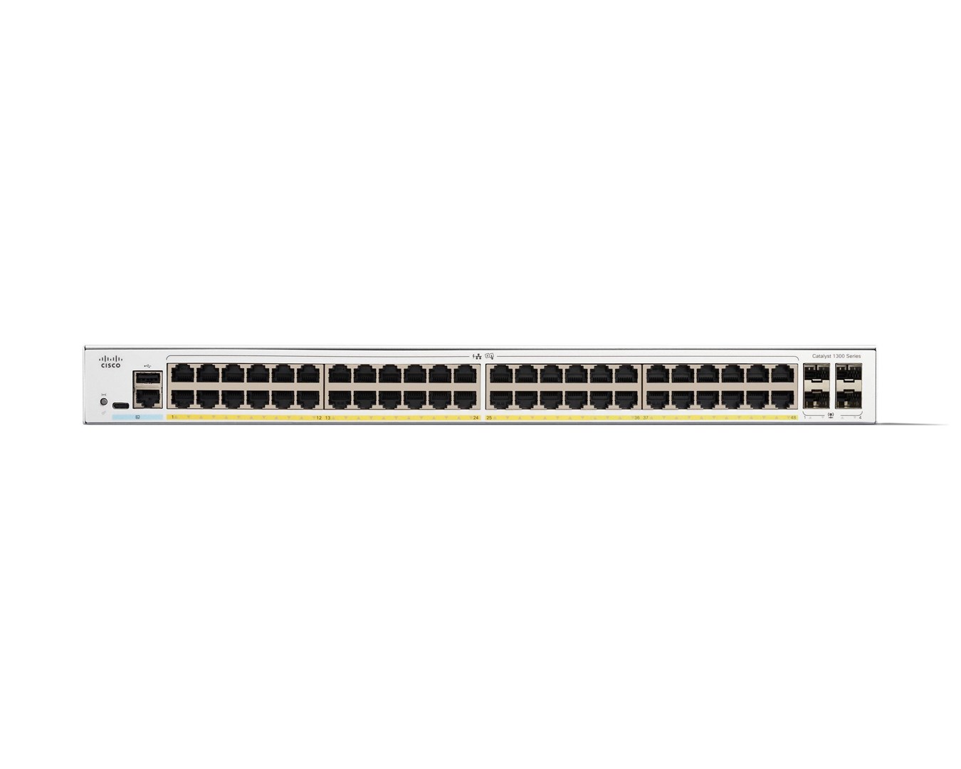 Cisco Catalyst 1300-48FP-4G Managed Switch, 48 Port GE, Full PoE, 4x1GE SFP, Limited Lifetime Protection (C1300-48FP-4G) Cisco Catalyst 1300-48FP-4G Managed Switch, 48 Port GE, Full PoE, 4x1GE SFP, Limited Lifetime Protection (C1300-48FP-4G)