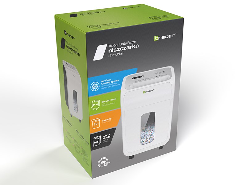Tracer DataRazor Paper Shredder White Tracer DataRazor Paper Shredder White
