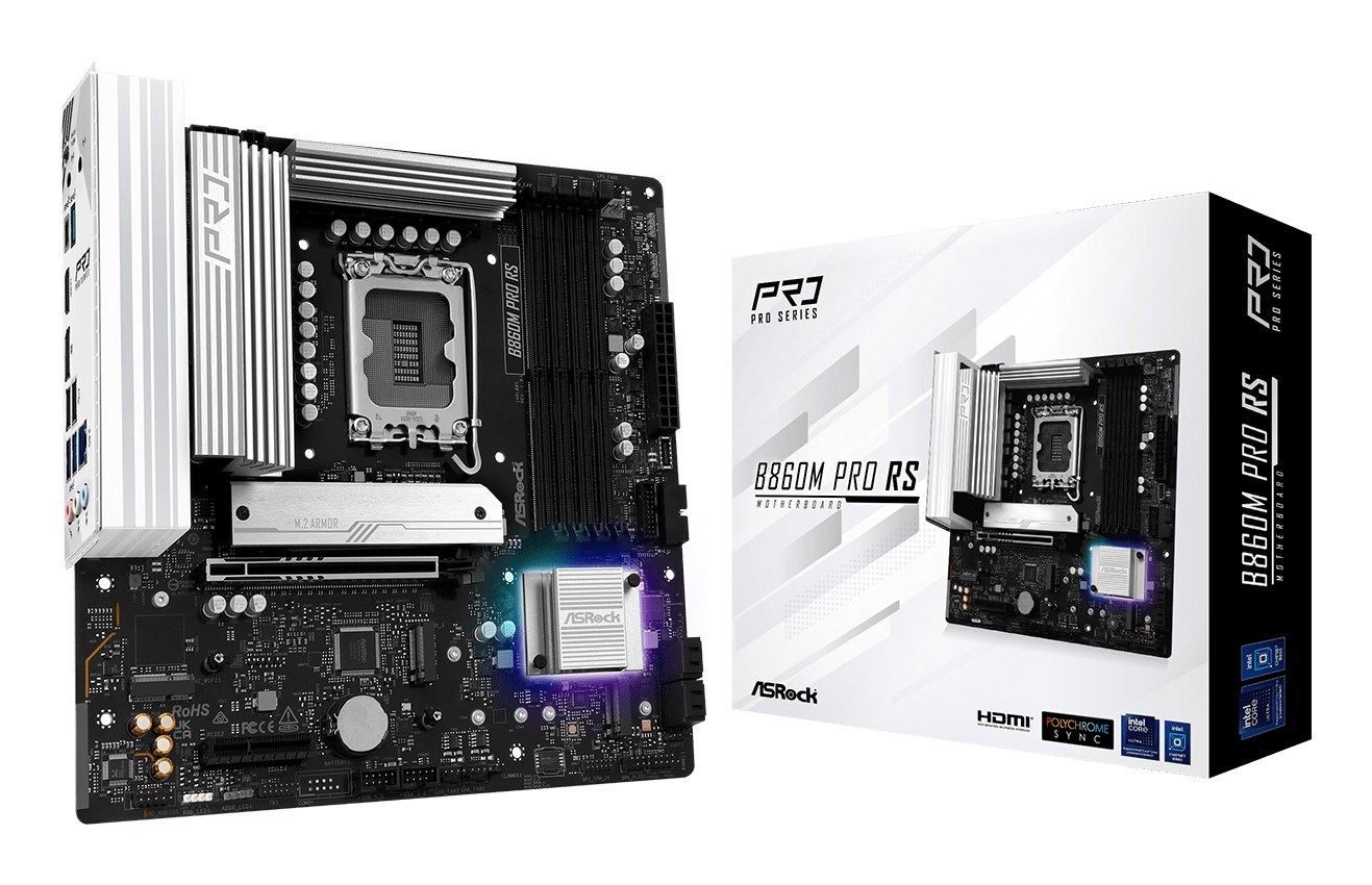 Asrock B860M Pro RS Intel B860 LGA 1851 (Socket V1) micro ATX Asrock B860M Pro RS Intel B860 LGA 1851 (Socket V1) micro ATX
