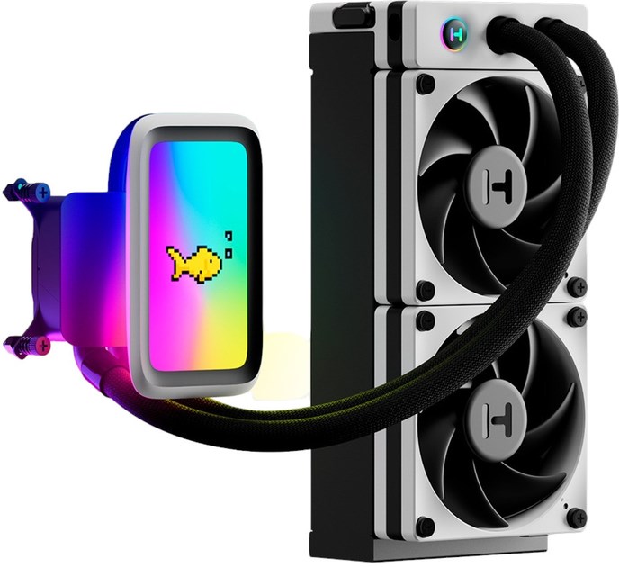 HYTE THICC Q60 Processor Liquid cooling kit 12 cm Black, White 2 pc(s) HYTE THICC Q60 Processor Liquid cooling kit 12 cm Black, White 2 pc(s)