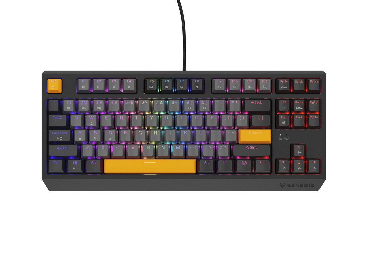 GENESIS Thor 230 TKL keyboard Gaming USB QWERTY Black, Grey, Orange GENESIS Thor 230 TKL keyboard Gaming USB QWERTY Black, Grey, Orange