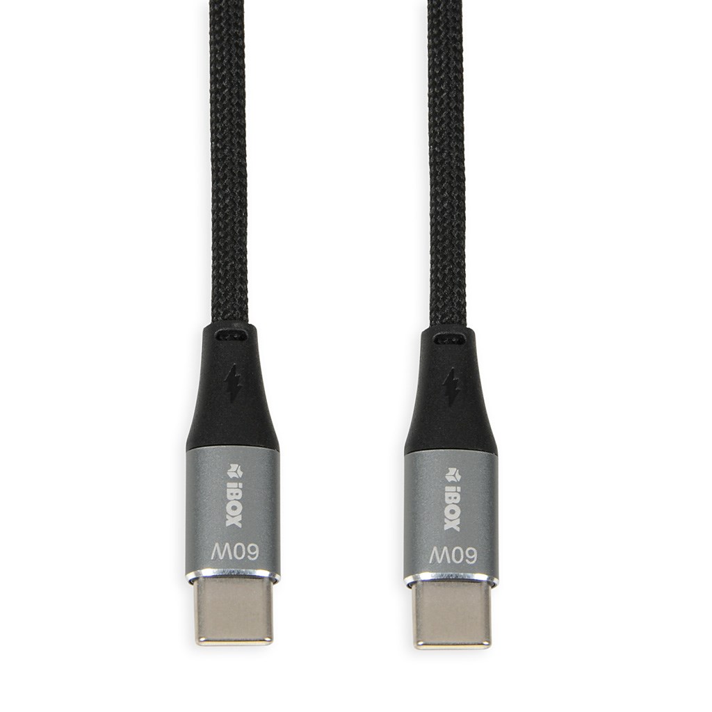 iBOX IKUTC USB-C cable 60W 2m Black iBOX IKUTC USB-C cable 60W 2m Black