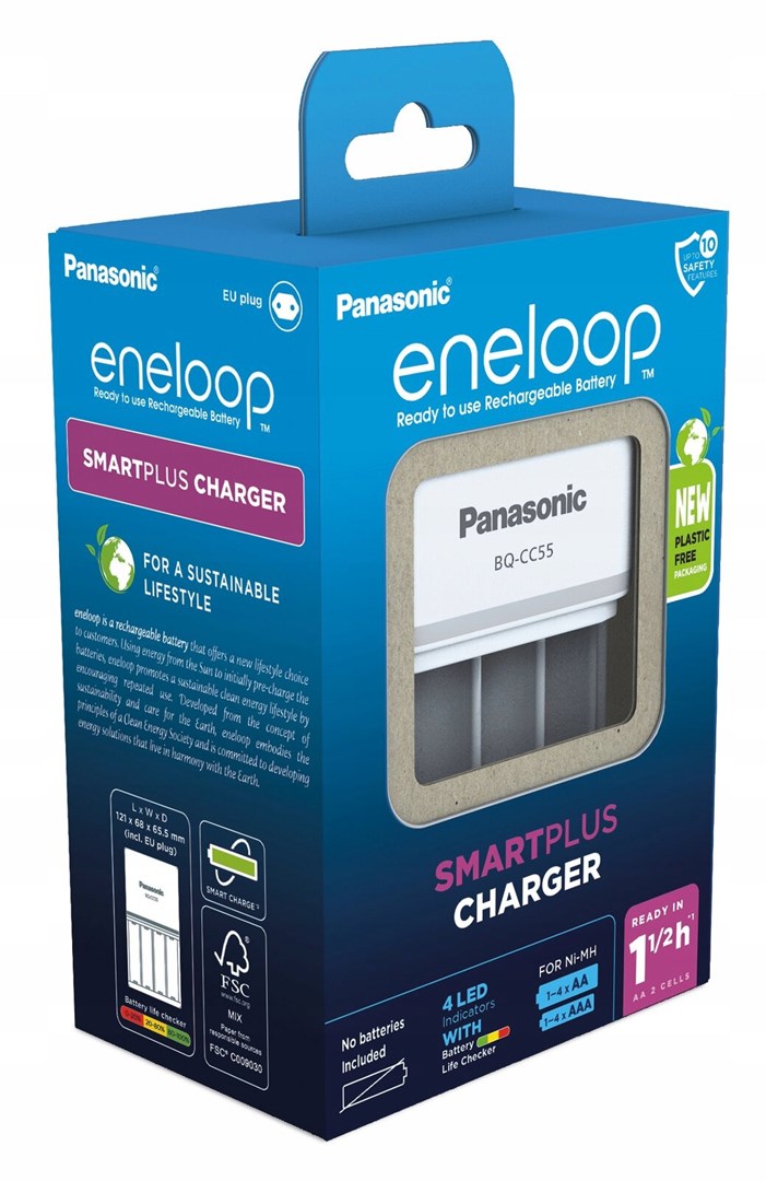 Battery charger PANASONIC Eneloop Smartplus BQ-CC55 (BQ-CC55E) Battery charger PANASONIC Eneloop Smartplus BQ-CC55 (BQ-CC55E)