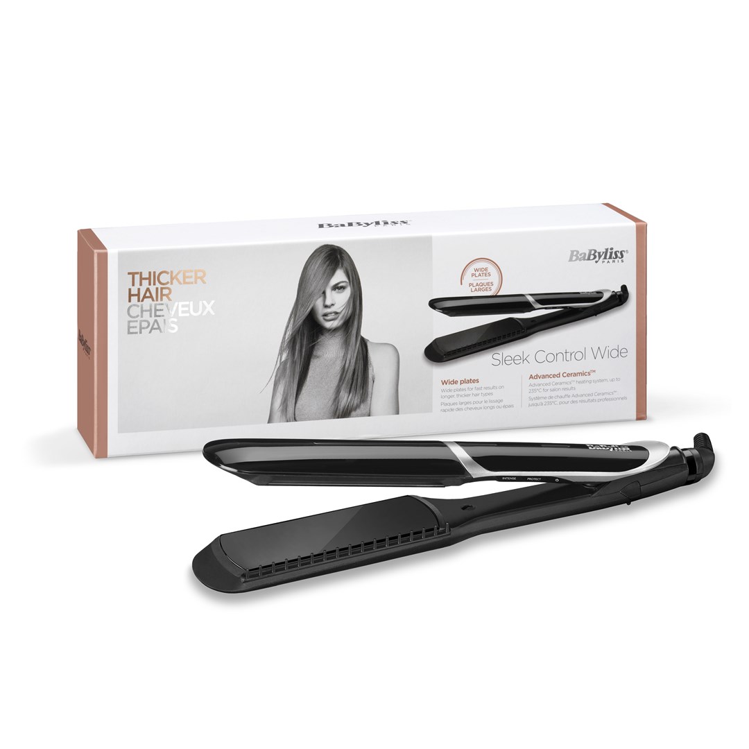BaByliss Sleek Control Wide Straightening iron Warm Black 98.4" (2.5 m) BaByliss Sleek Control Wide Straightening iron Warm Black 98.4" (2.5 m)