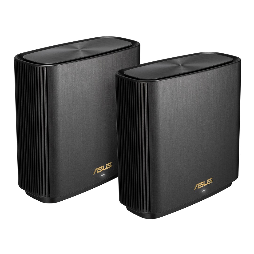 ASUS ZenWiFi AX (XT9) AX7800 2er Set Schwarz Tri-band (2.4 GHz / 5 GHz / 5 GHz) Wi-Fi 6 (802.11ax) Black 4 Internal ASUS ZenWiFi AX (XT9) AX7800 2er Set Schwarz Tri-band (2.4 GHz / 5 GHz / 5 GHz) Wi-Fi 6 (802.11ax) Black 4 Internal