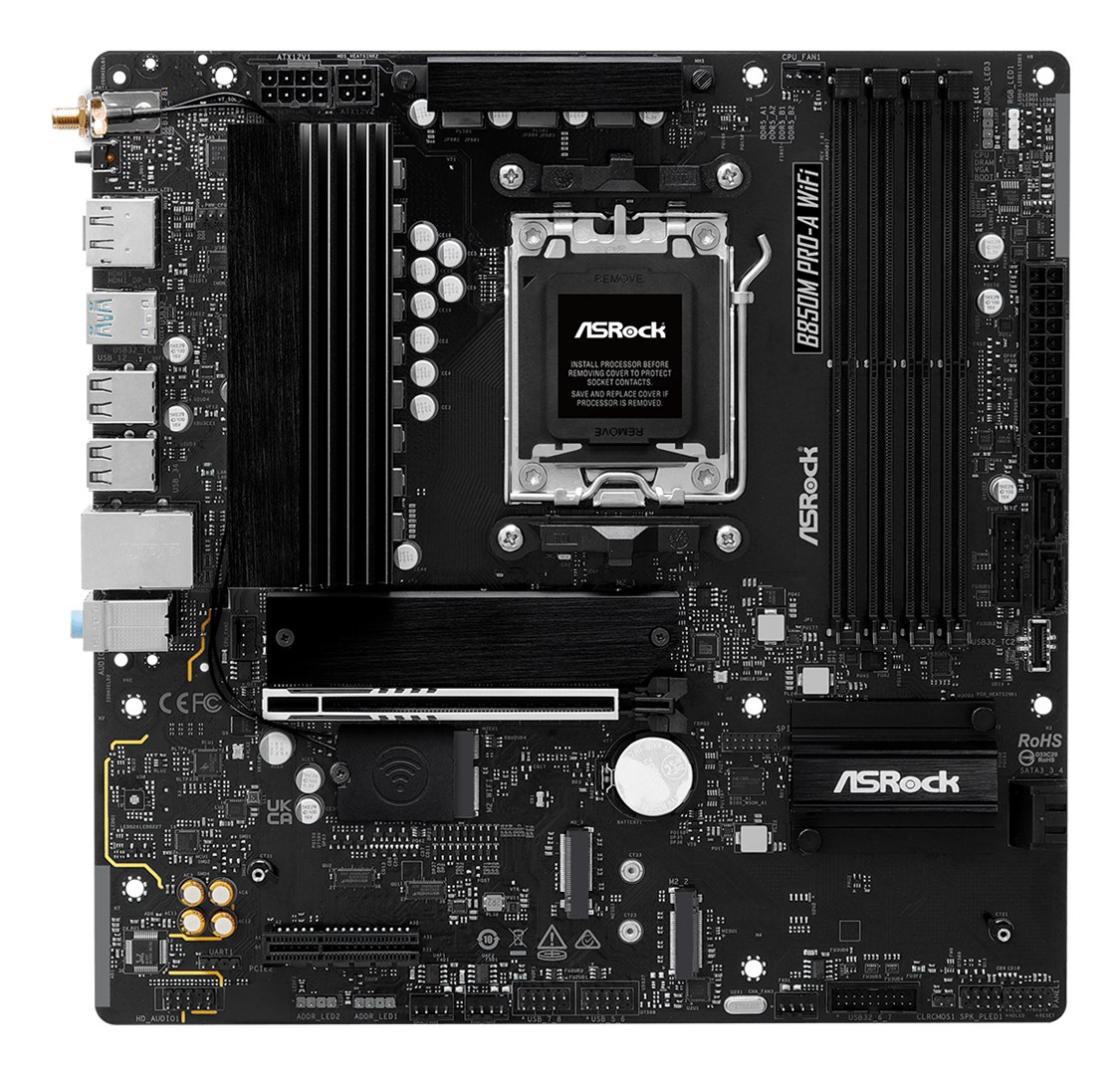Asrock B850M Pro-A WiFi AMD B850 Socket AM5 micro ATX Asrock B850M Pro-A WiFi AMD B850 Socket AM5 micro ATX