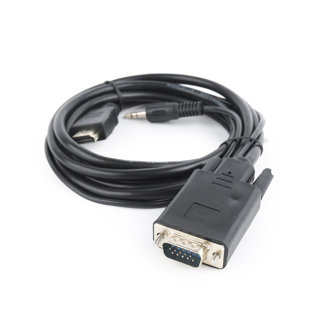 Gembird A-HDMI-VGA-03-10 video cable adapter 3 m HDMI + 3.5mm VGA (D-Sub) Black Gembird A-HDMI-VGA-03-10 video cable adapter 3 m HDMI + 3.5mm VGA (D-Sub) Black