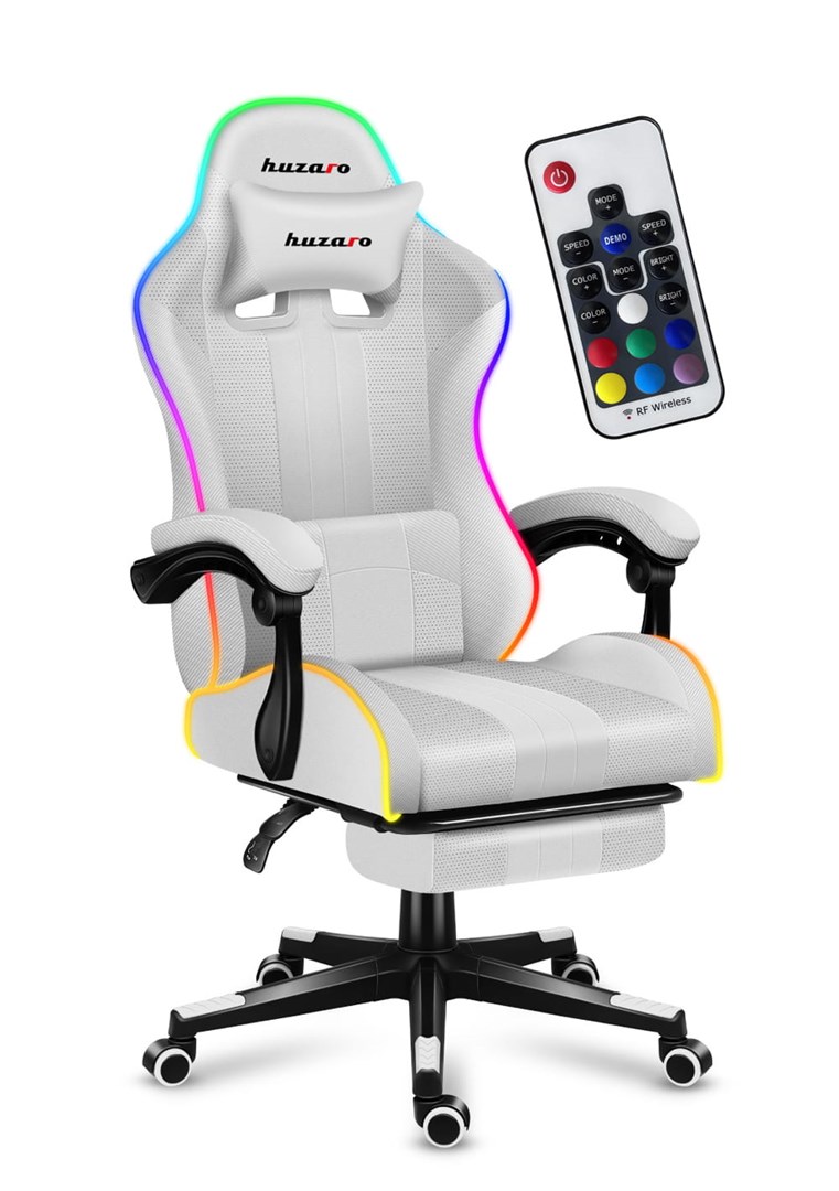 HUZARO FORCE 4.7 RGB White GAMING CHAIR HUZARO FORCE 4.7 RGB White GAMING CHAIR