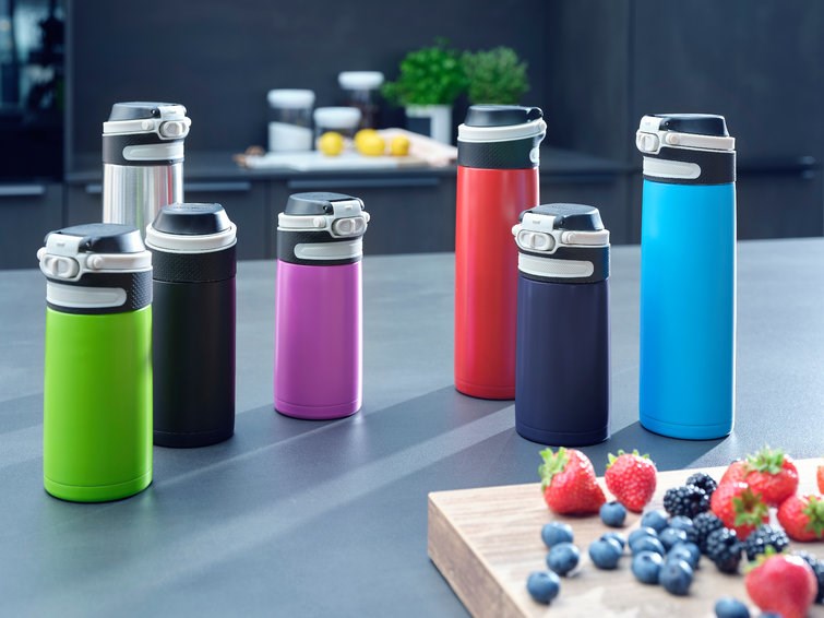 Leifheit 03247 travel mug 350 ml Black, Blue Stainless steel Leifheit 03247 travel mug 350 ml Black, Blue Stainless steel