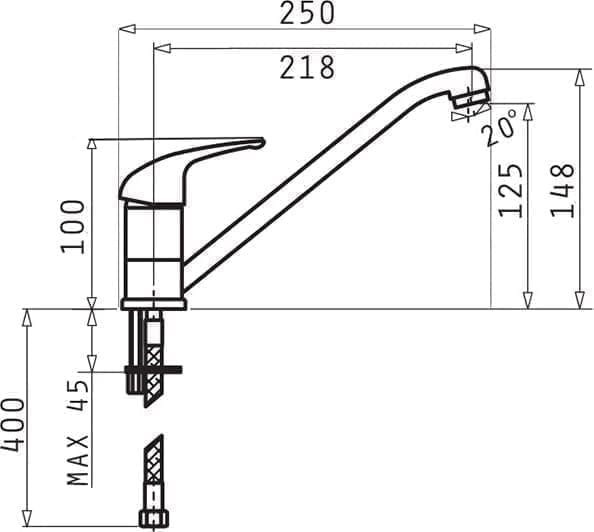 PYRAMIS ASALIA kitchen mixer 090921301 grey concrete PYRAMIS ASALIA kitchen mixer 090921301 grey concrete