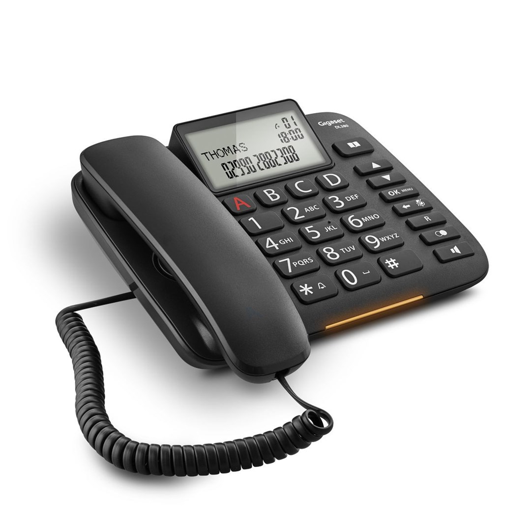Gigaset DL380 Analog telephone Caller ID Black Gigaset DL380 Analog telephone Caller ID Black